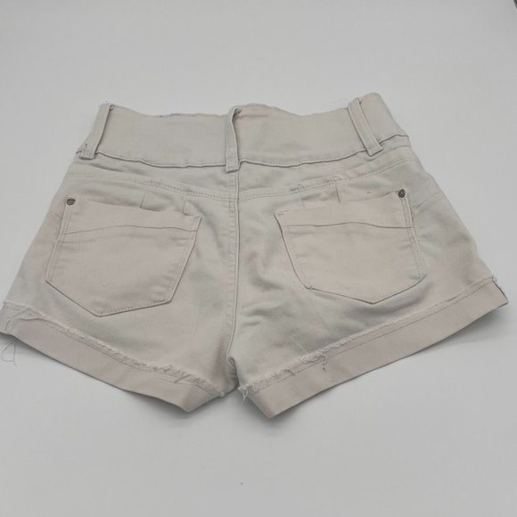 🥀 Women's / Junior White High Rise Shorts Size 7/28 - Picture 6 of 10